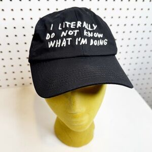 Adam JK | "I Literally Do Not Know What I'm Doing" Black‎ Embroidered Cap